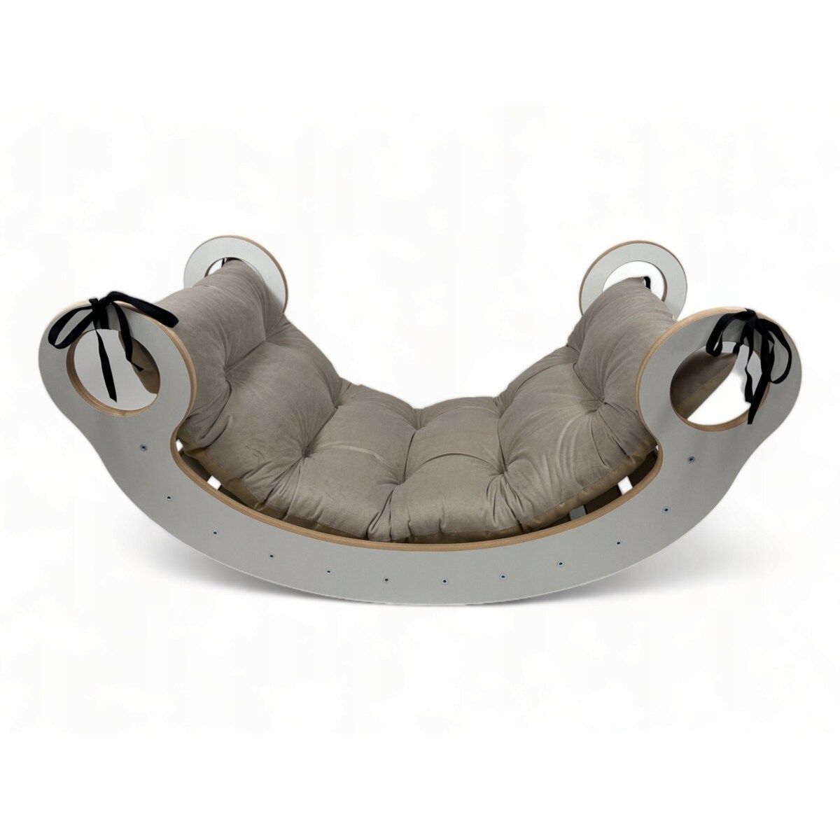 Drewniany Bujak Montessori dla dzieci +Poduszka B +Ścianka +Zjeżdżalnia CE