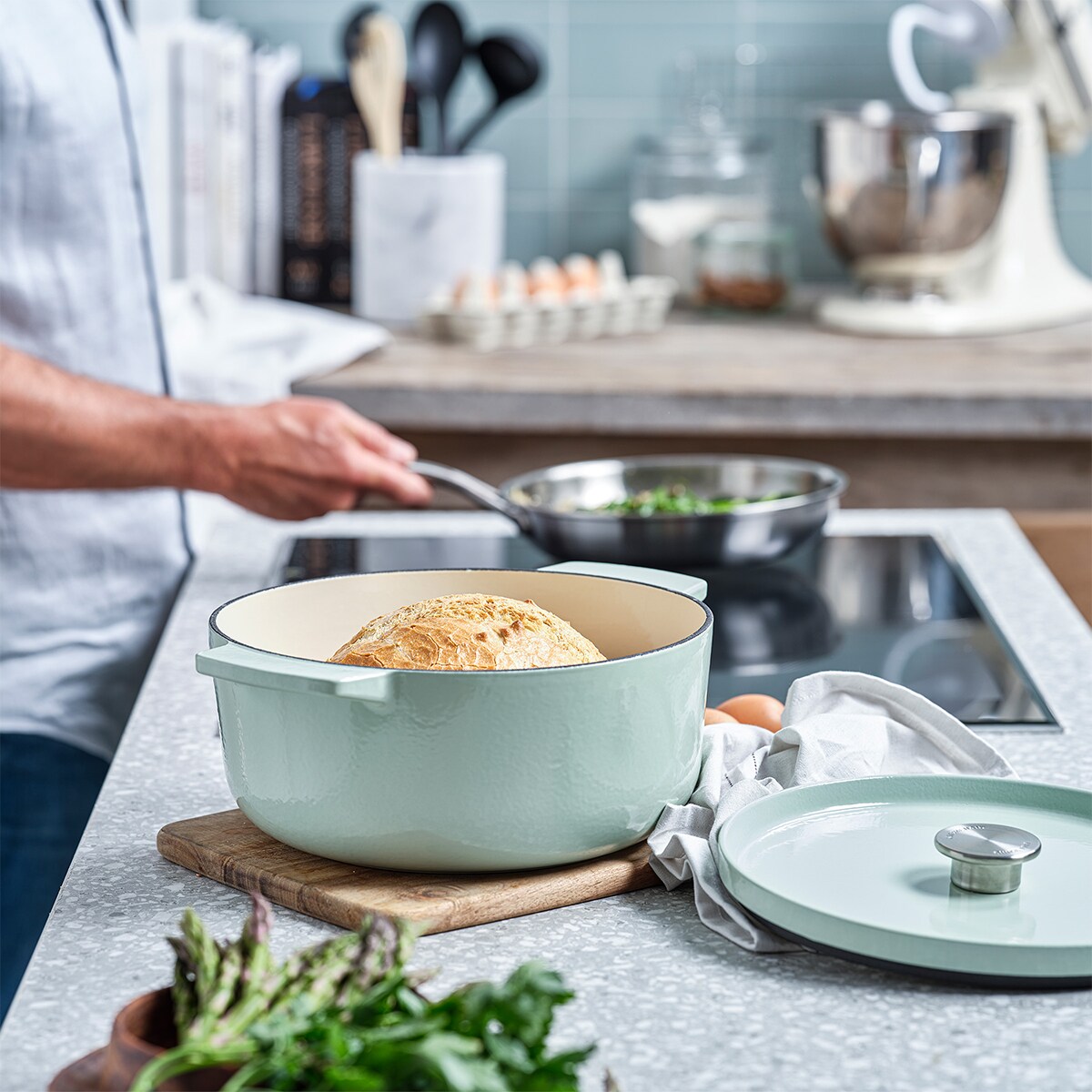 KitchenAid Garnek żeliwny 3,3 l - Pistachio