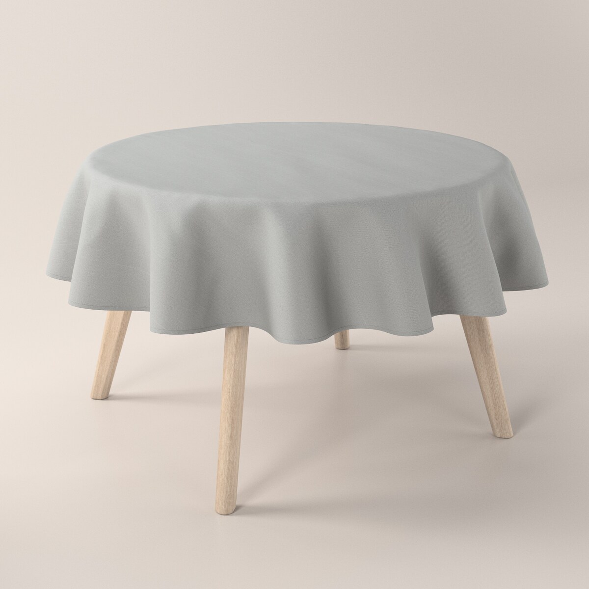 Obrus okrągły 130 x 130 cm szary