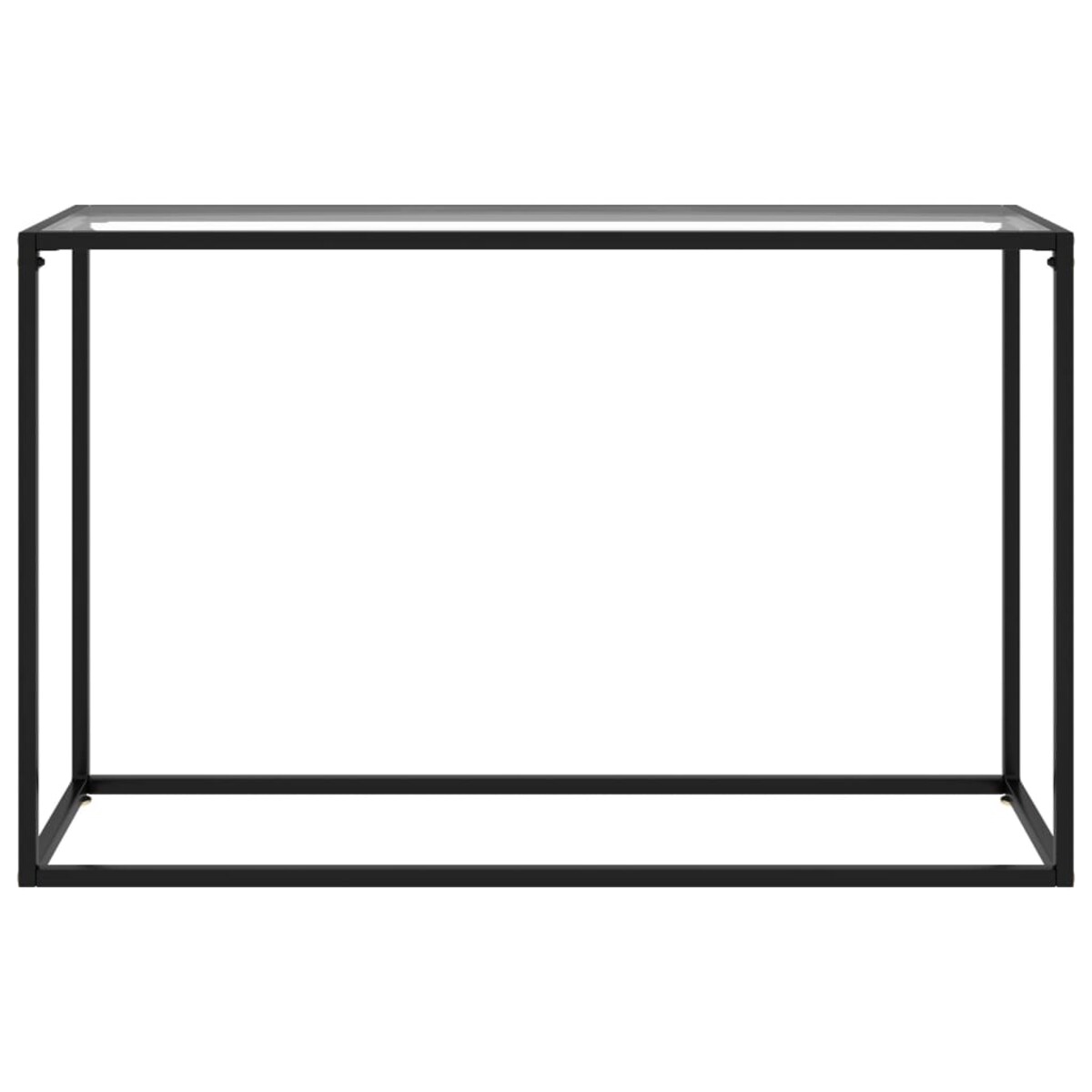 vidaXL Stolik konsolowy, przezroczysty, 120x35x75 cm, szkło hartowane