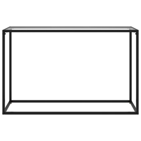 vidaXL Stolik konsolowy, przezroczysty, 120x35x75 cm, szkło hartowane
