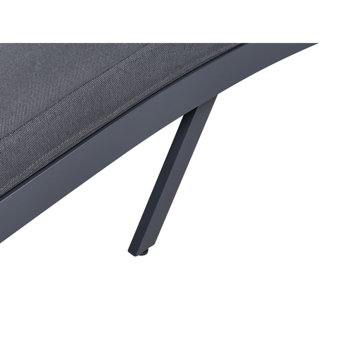 Leżak ogrodowy z poduszką AMELIA Rozkładany Metal Ciemnoszary