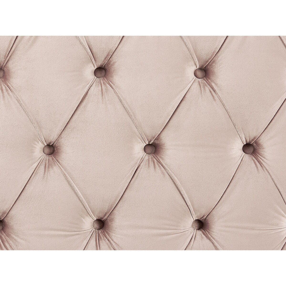 Łóżko welurowe 160 x 200 cm pastelowy róż AYETTE