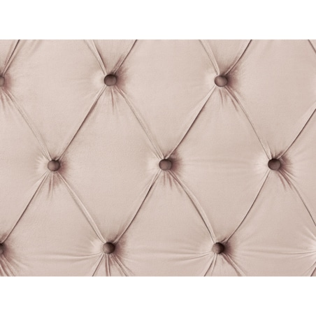 Łóżko welurowe 160 x 200 cm pastelowy róż AYETTE