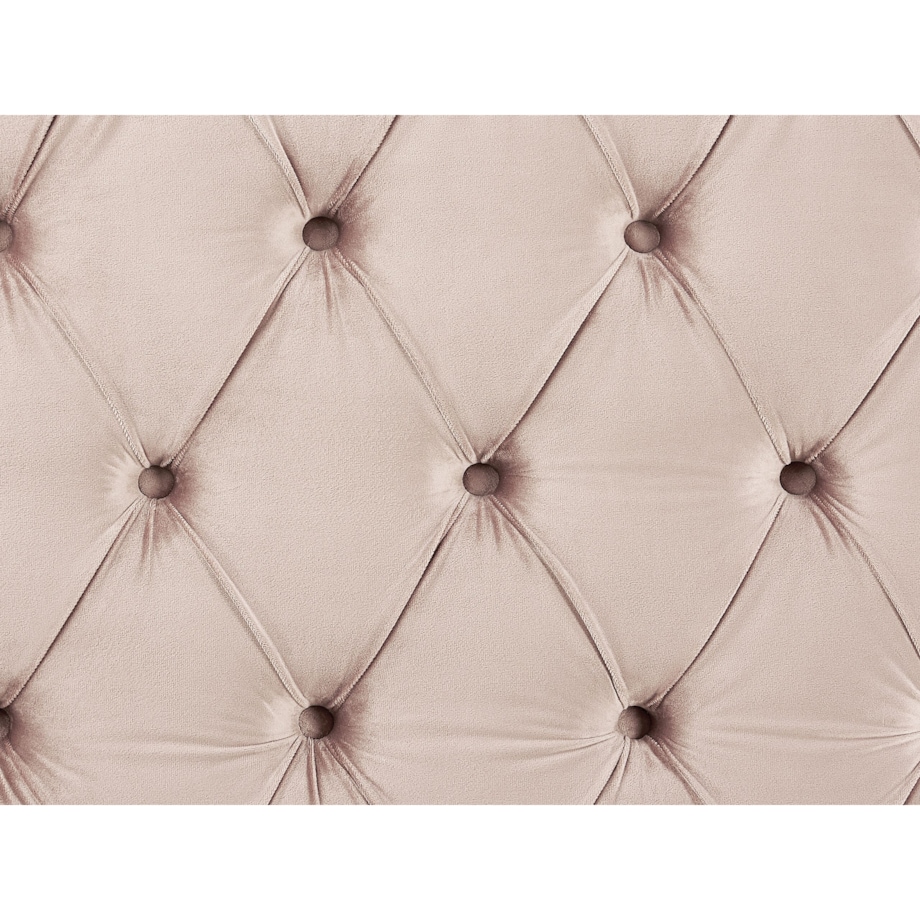 Łóżko welurowe 160 x 200 cm pastelowy róż AYETTE