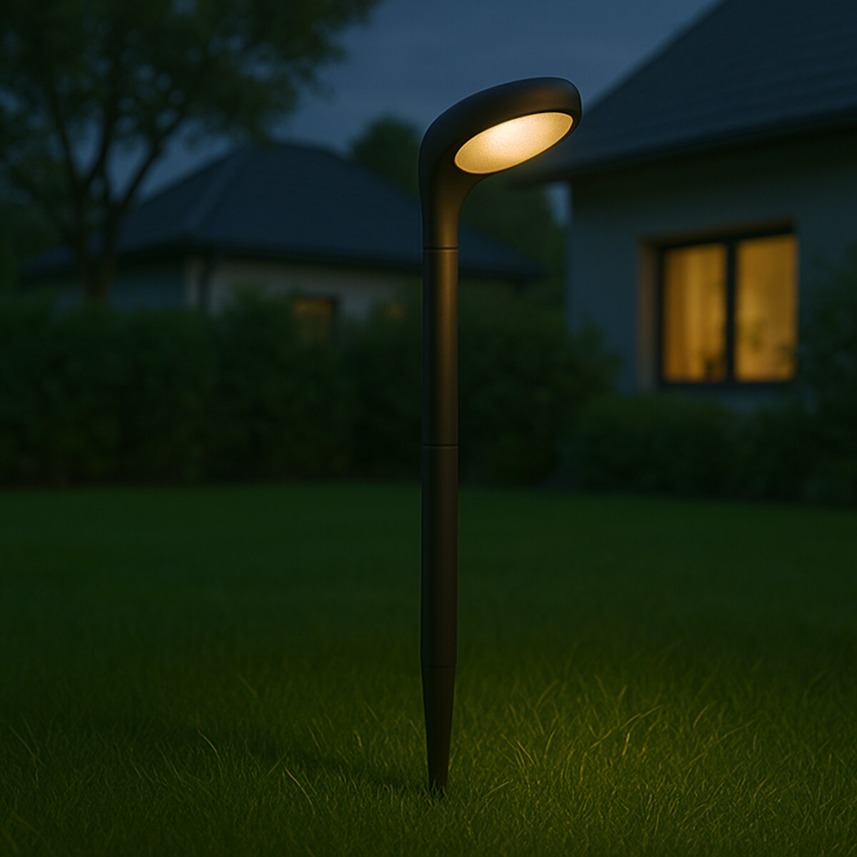 Lampa Solarna 12 Led Do Ogrodu Wbijana Dekoracja Ogrodowa Czujnik Zmierzchu