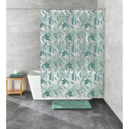 Kleine Wolke Philo Ekologiczna Zasłona prysznicowa zielona 180x200 cm PEVA bezzapachowa