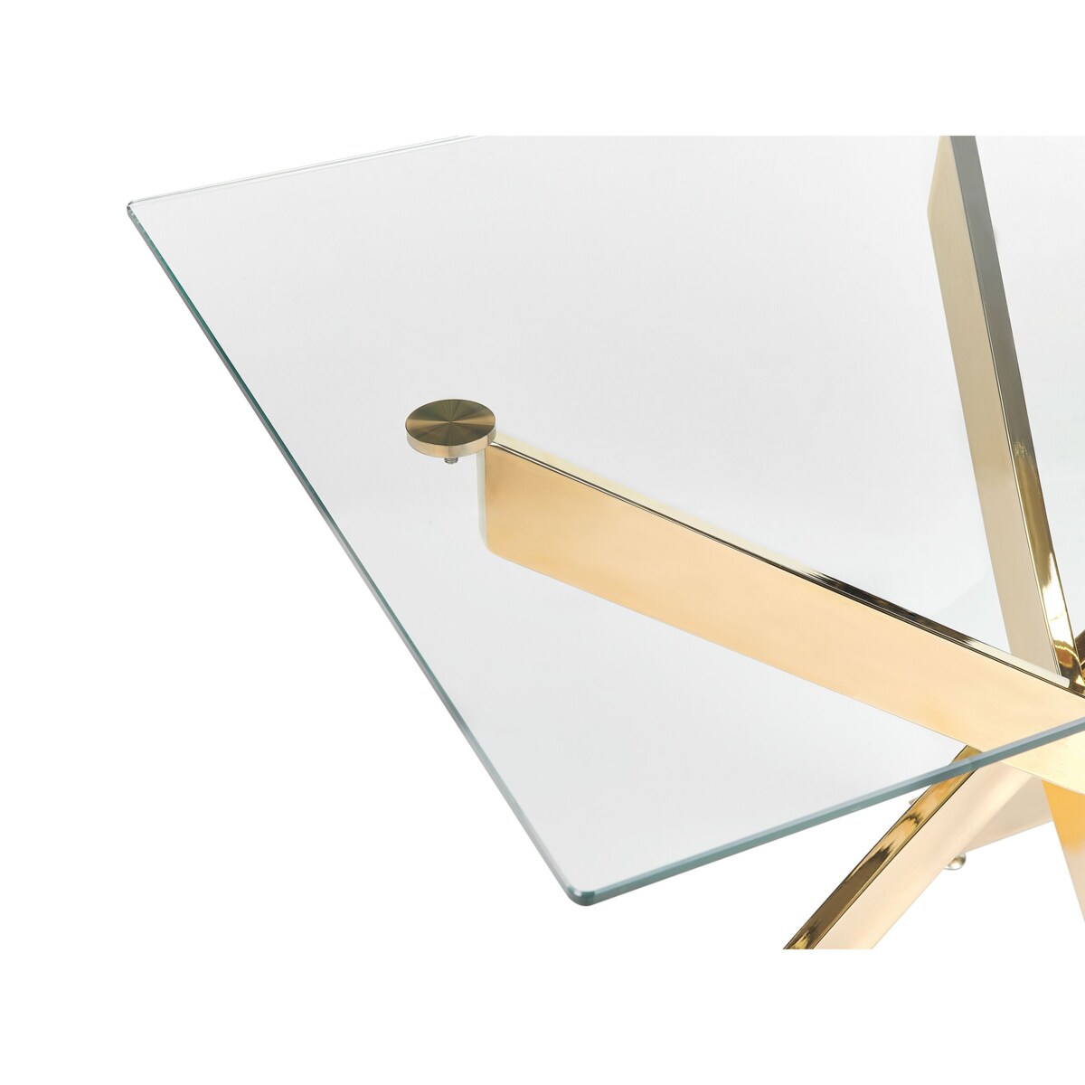 Stół do jadalni szklany 120 x 70 cm złoty MARAMO