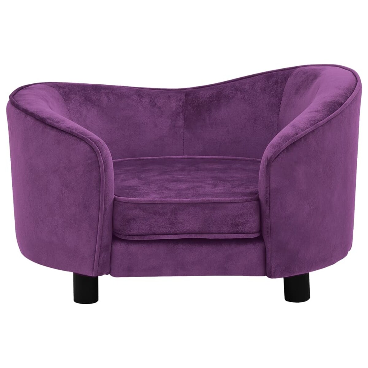 vidaXL Sofa dla psa, burgundowa, 69x49x40 cm, pluszowa