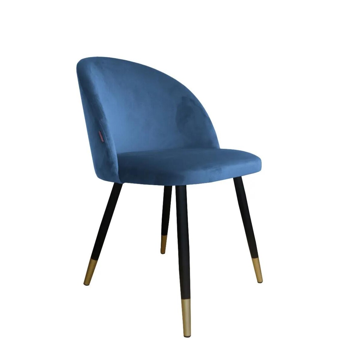 Krzesło CLAUDINE 1 VELVET GOLD ciemno niebieskie