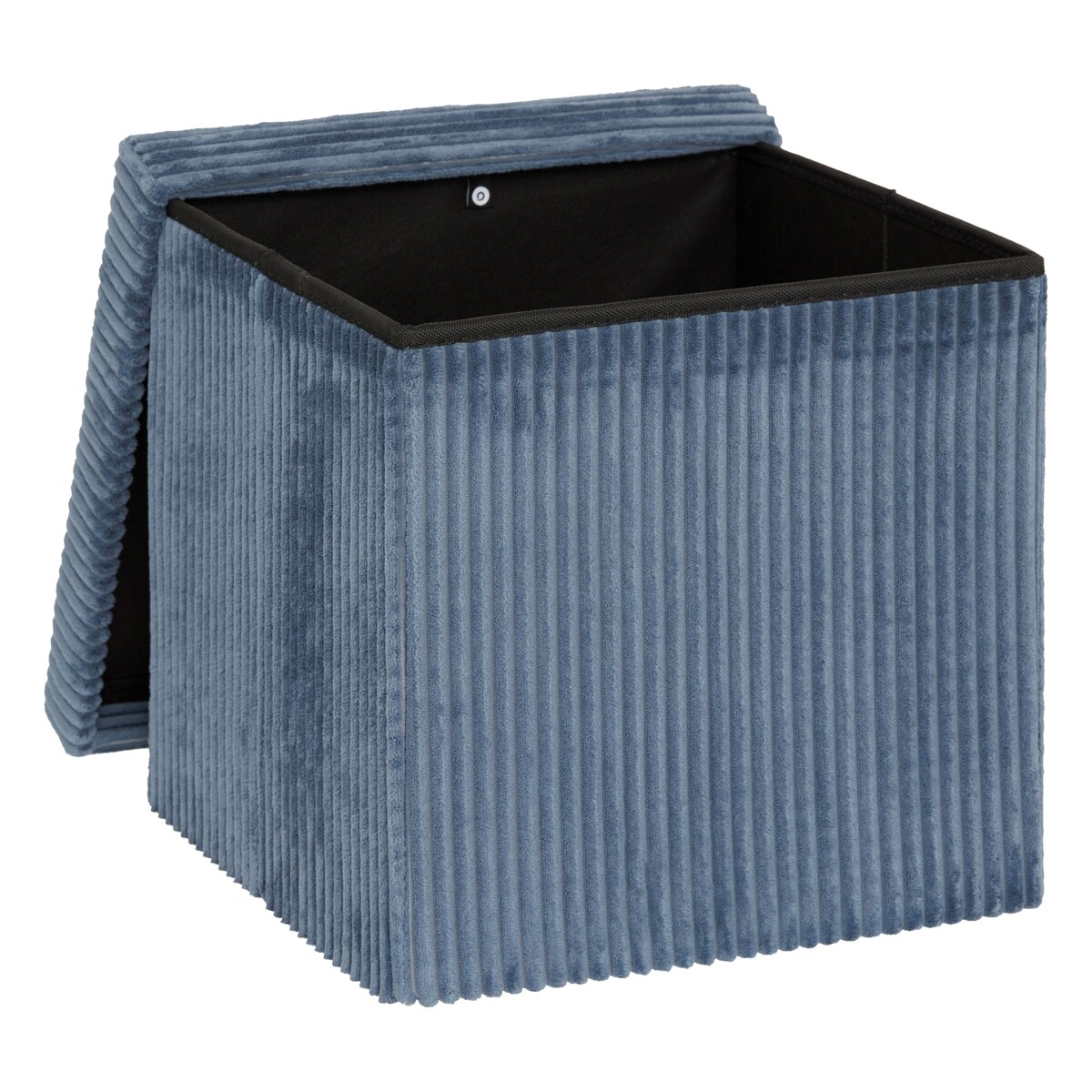 Pufa sztruksowa ze schowkiem ARUM, 38 x 38 x 38 cm