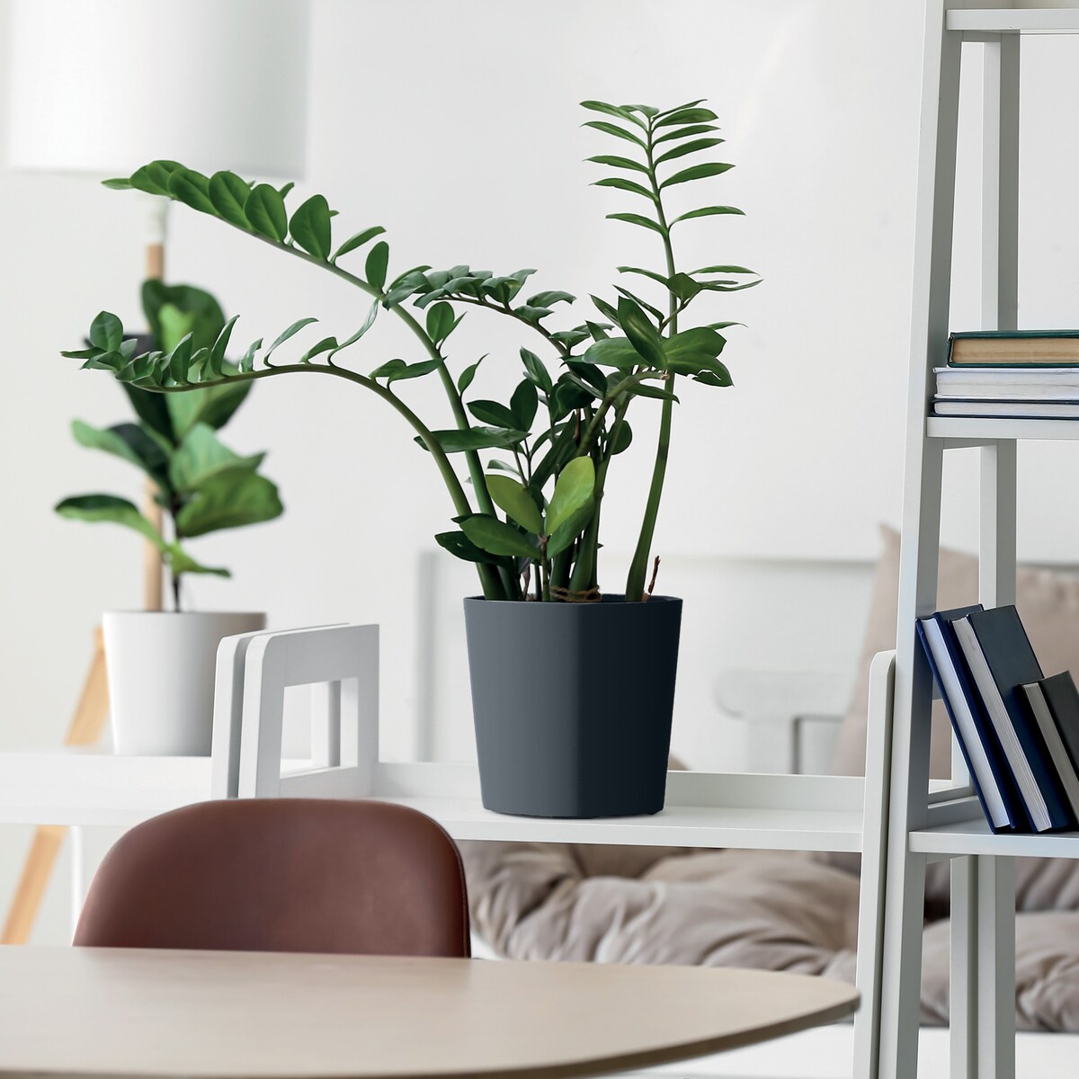 Doniczka Donica Ogrodowa 25 Cm Okrągła Na Taras Do Ogrodu Domu Antracytowa