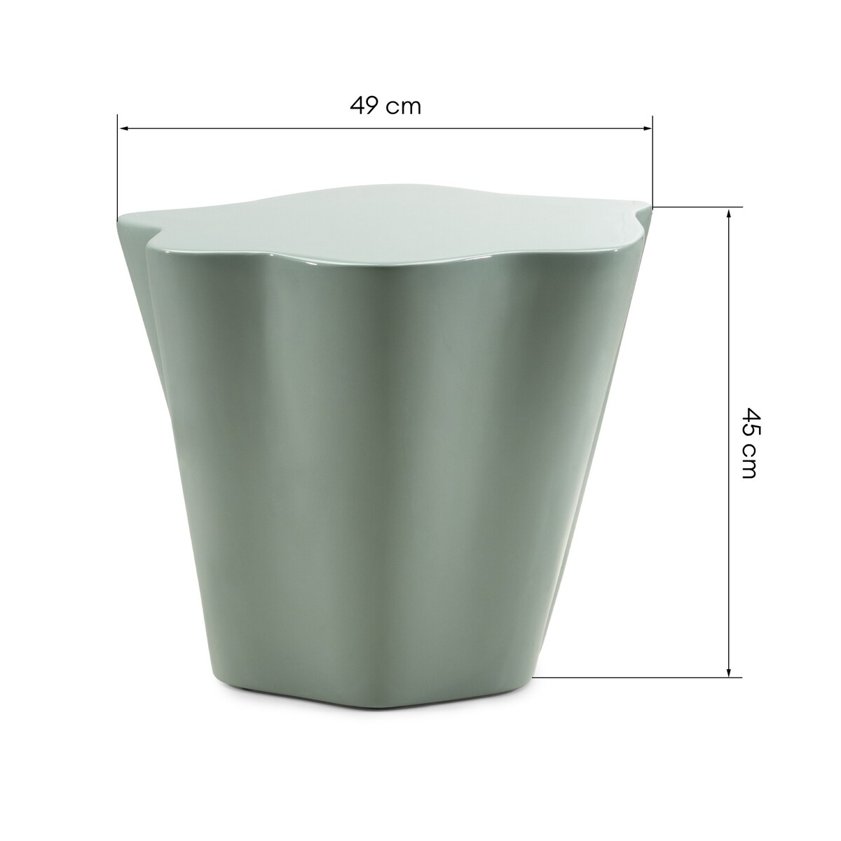 Stolik kawowy 45x49x49 cm GURI szałwiowy