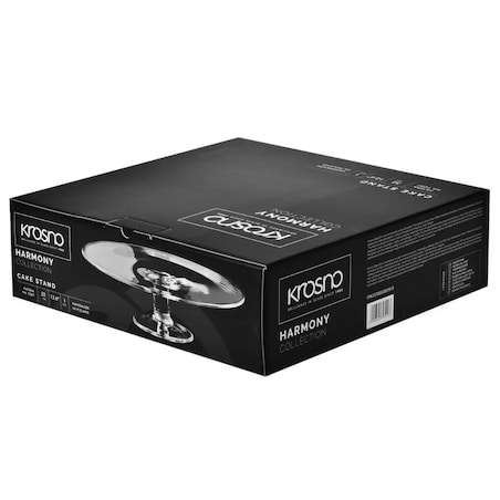 Piękna Elegancka Patera na Tort Ciasta na Nóżce Krosno Servoline 32 cm Duża