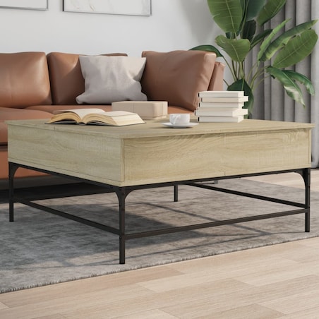 vidaXL Stolik kawowy, dąb sonoma, 95x95x45 cm