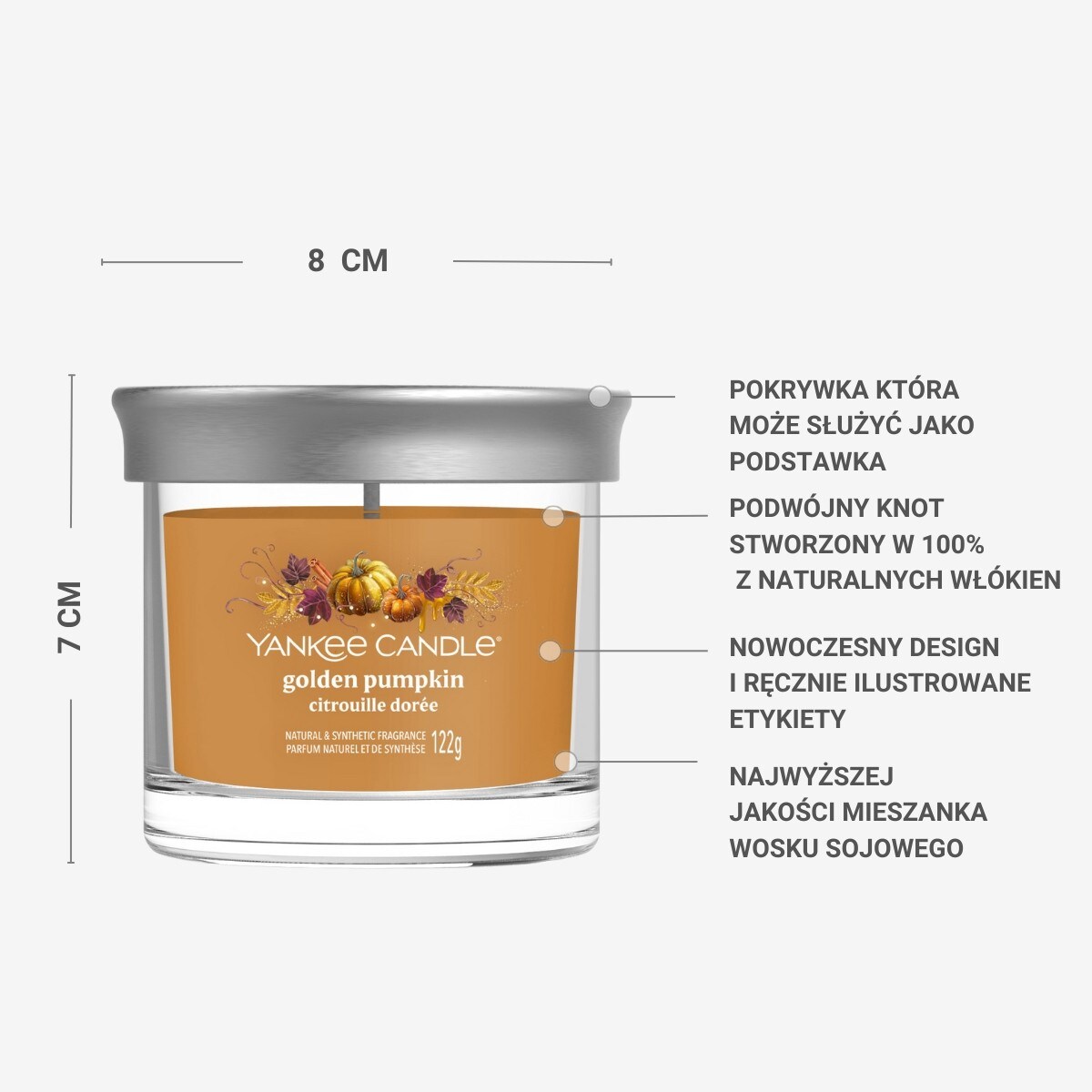 YC SIGNATURE - Tumbler mały GOLDEN PUMPKIN