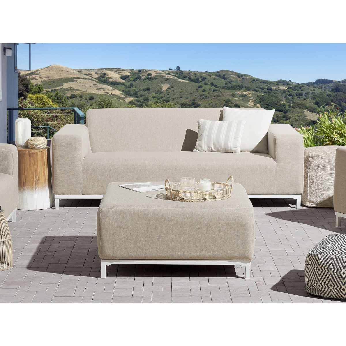 Sofa ogrodowa dla 2 osób ROVIGO Beżowy