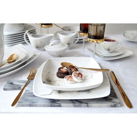 Serwis obiadowy dla 12 osób 44 el. Akcent Magnolia G463