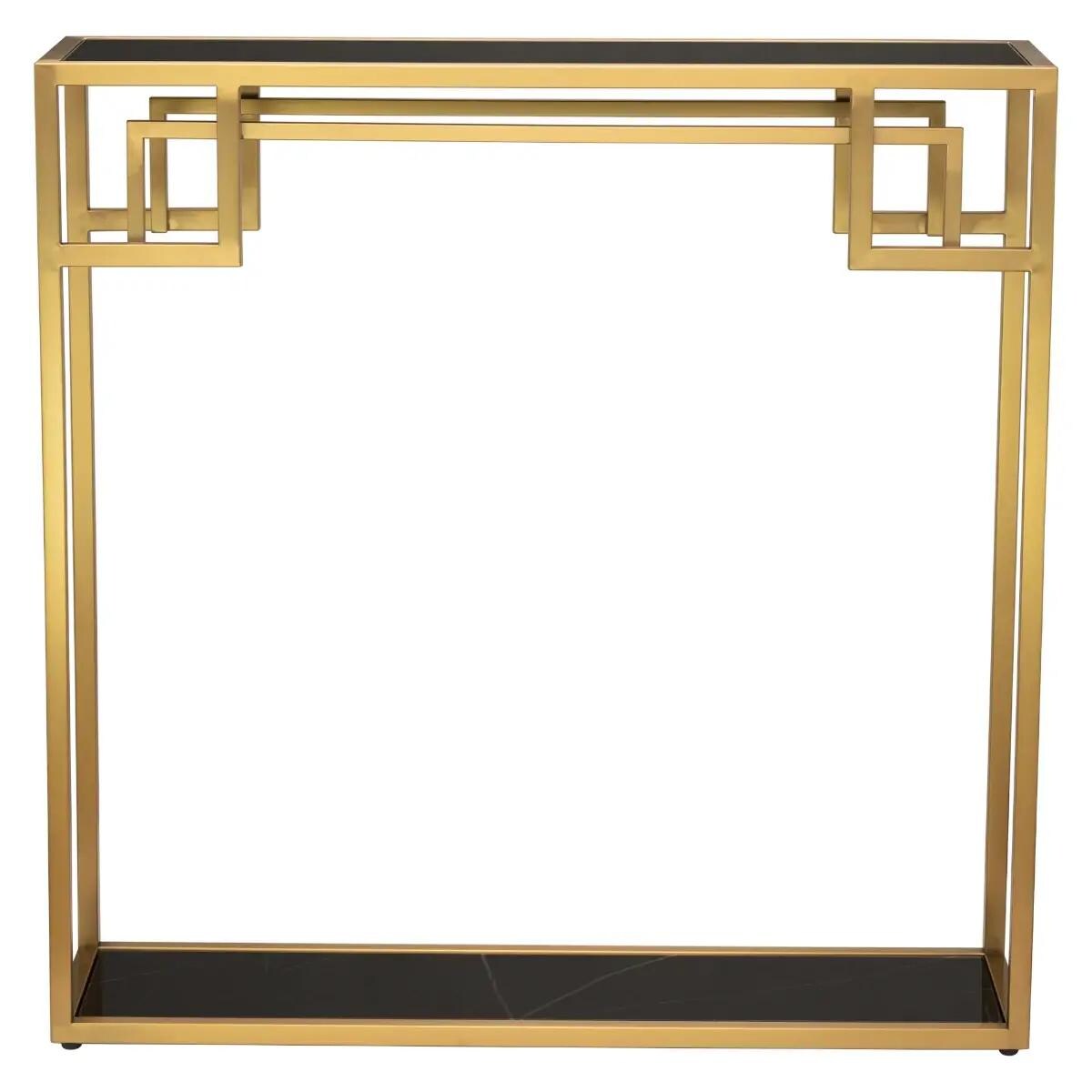 Kwadratowy stolik Astoria AS-C1620BR Cosmolight czarny złoty