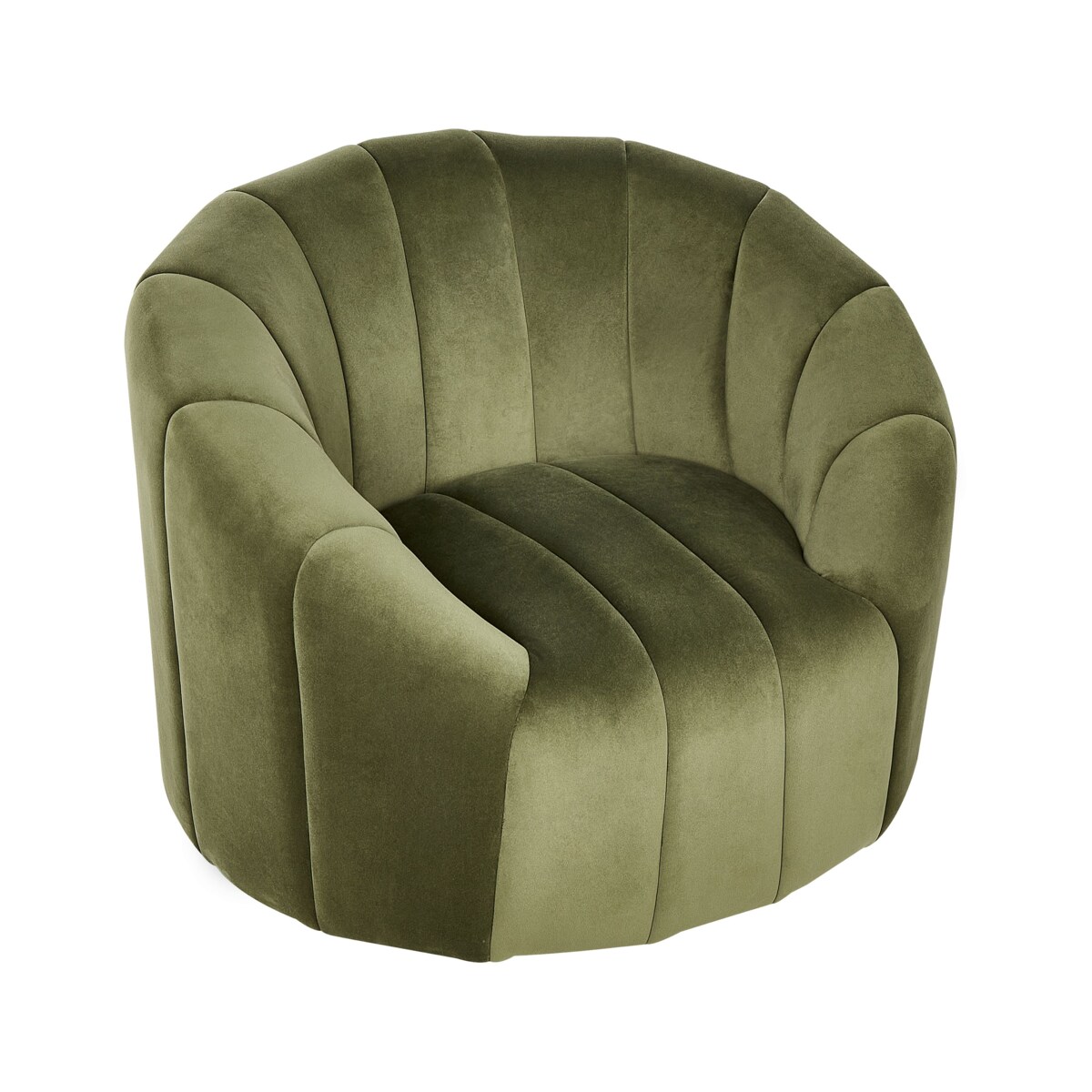 Fotel MALUNG Welur Ciemnozielony