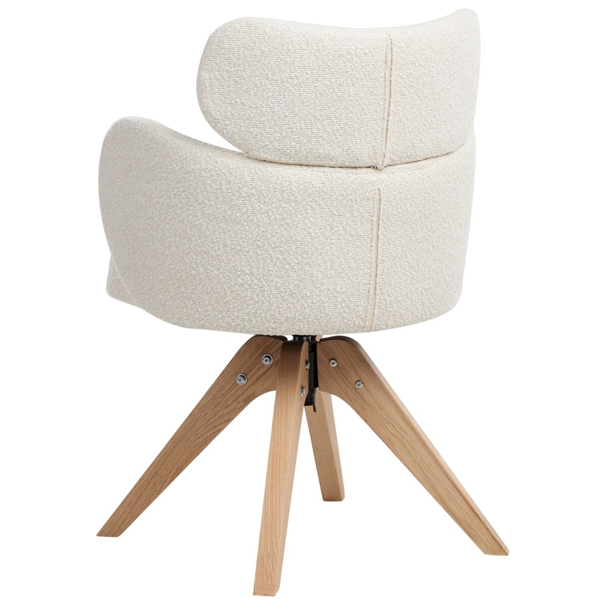 Krzesło do jadalni Obrotowy MARCY Boucle Jasnobeżowy