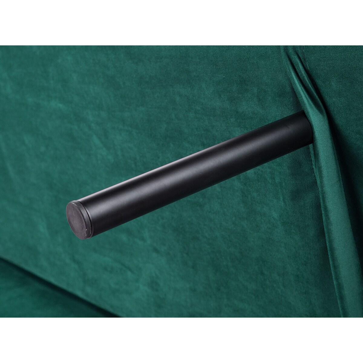 Sofa rozkładana welurowa szmaragdowa SELNES