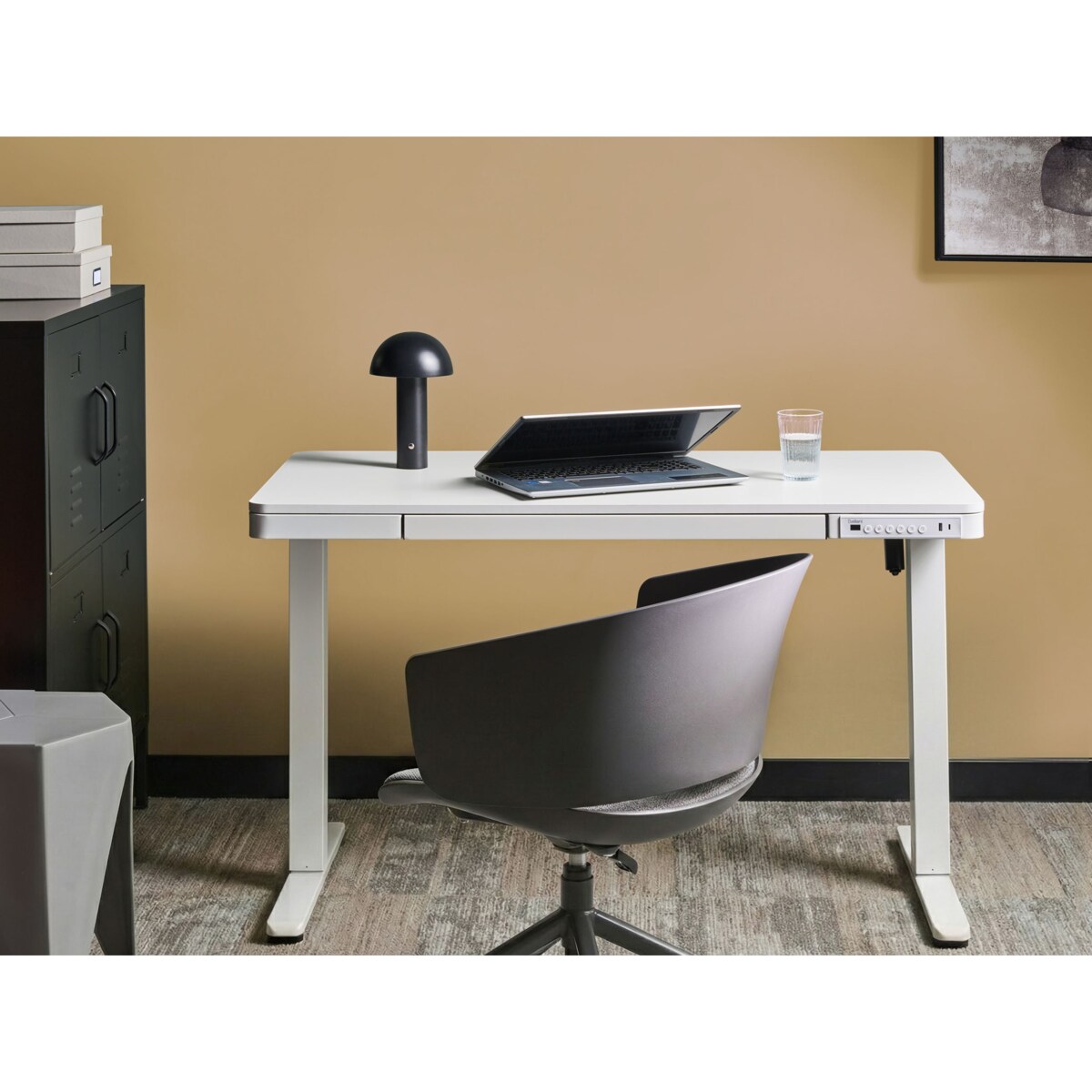 Biurko regulowane elektrycznie PENLY Biały 120 cm 60 cm Z portem USB