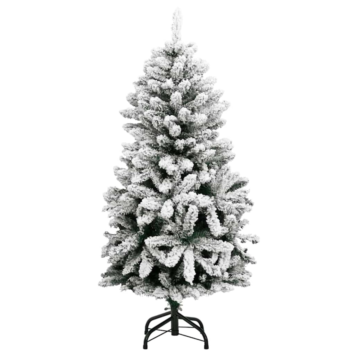 vidaXL Sztuczna choinka na zawiasach, 150 lampek LED i bombki, 120 cm
