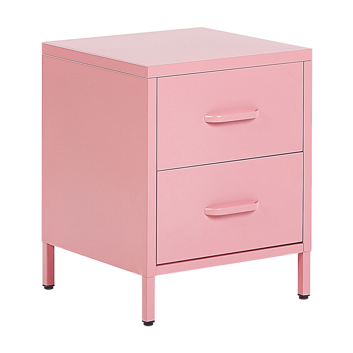 Szafka nocna metalowa różowa MALAVI
