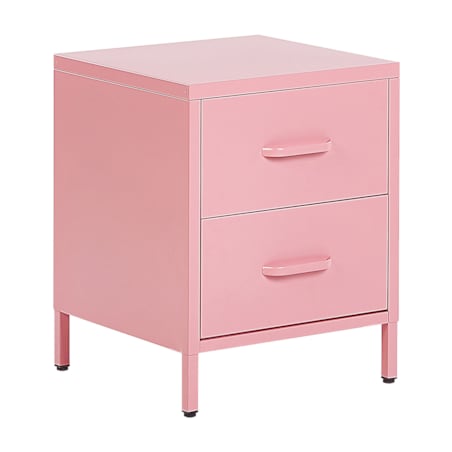 Szafka nocna metalowa różowa MALAVI