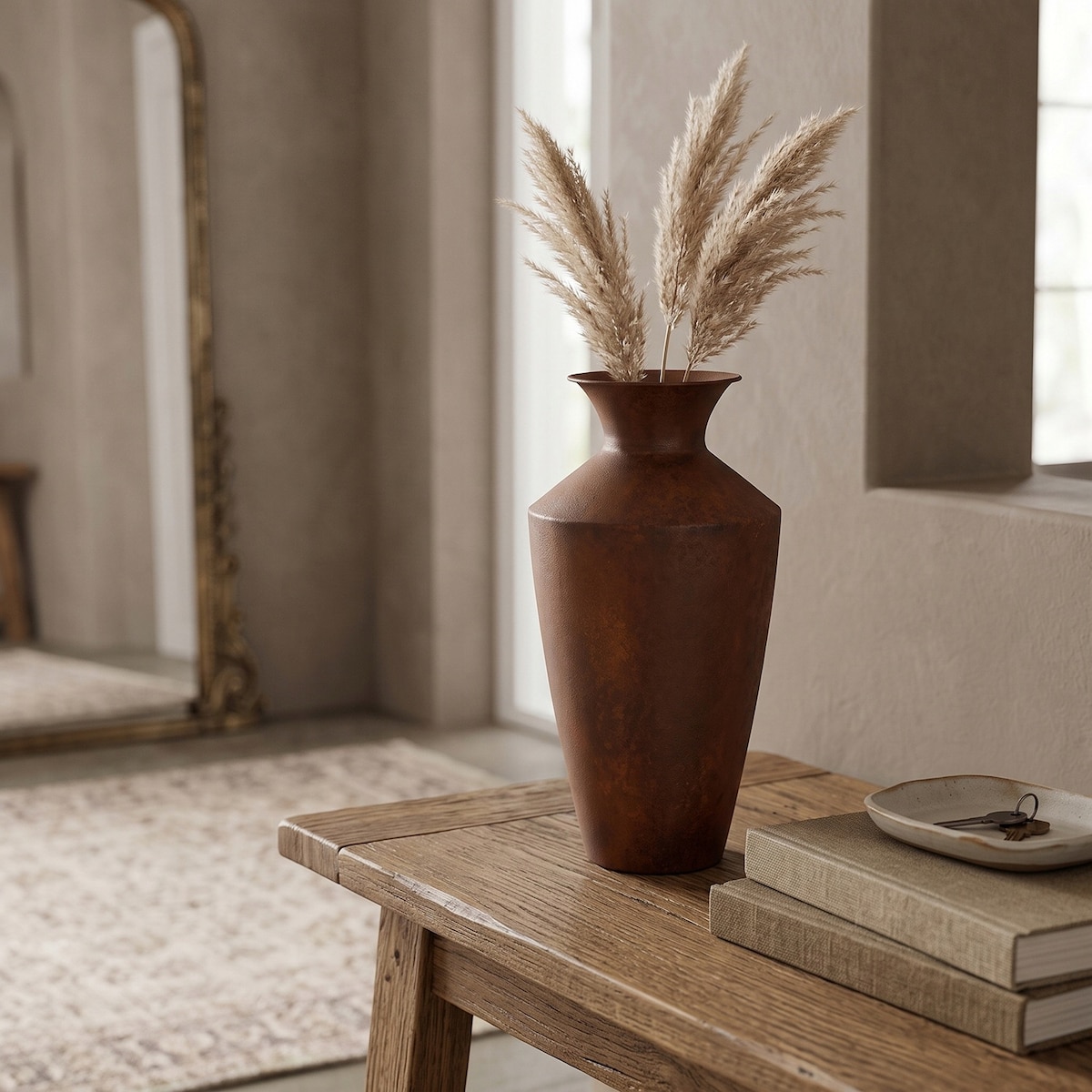 WAZON WYSOKI BUTELKA LOFT 30cm NA KWIATY BUKIET TULIPANY DO SALONU DOMU