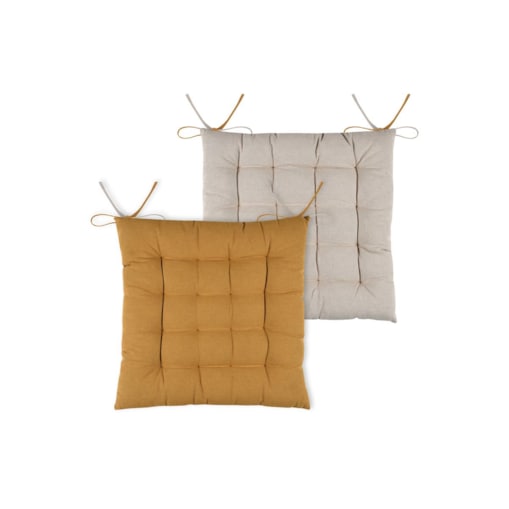 Poduszka na krzesło wiązana DUO, 100% bawełny, 40 x 40 cm