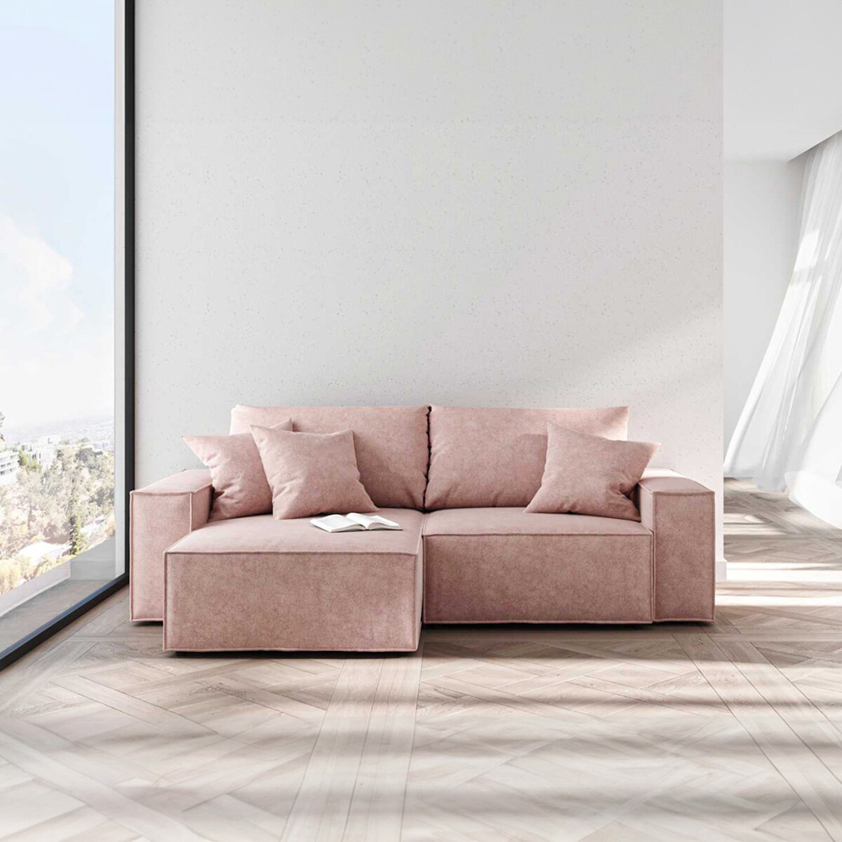 Melow Sofa narożna - pastelowa