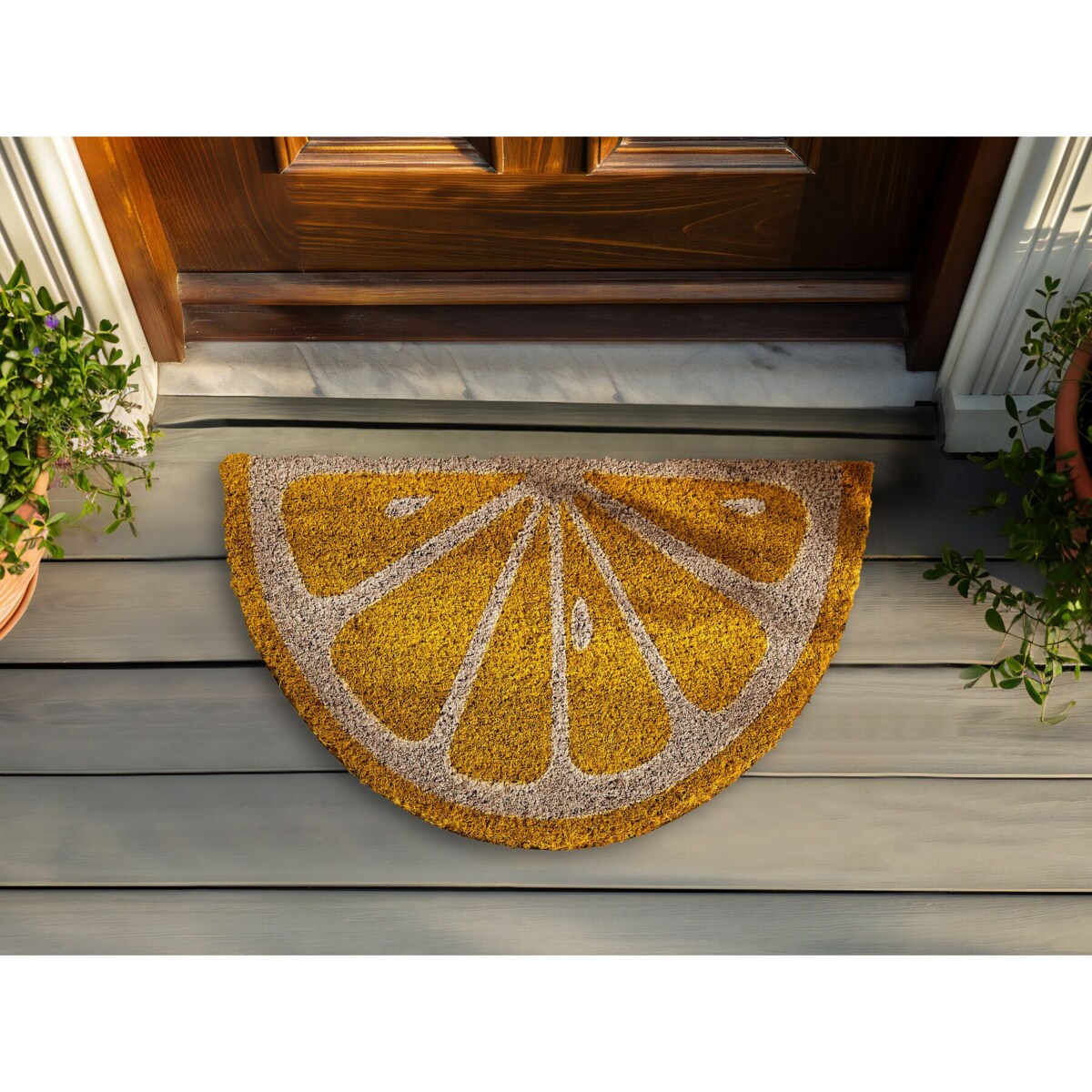 Wycieraczka IJEN 40 x 60 cm Włókno kokosowe Żółty