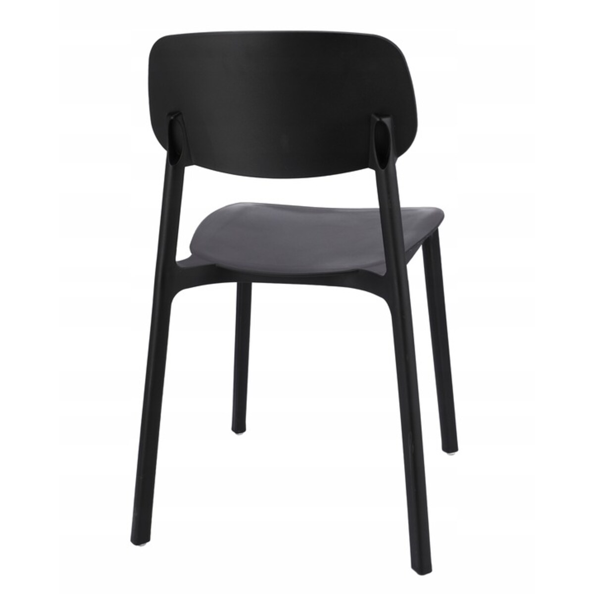 Krzesło plastikowe ogrodowe LARA czarne