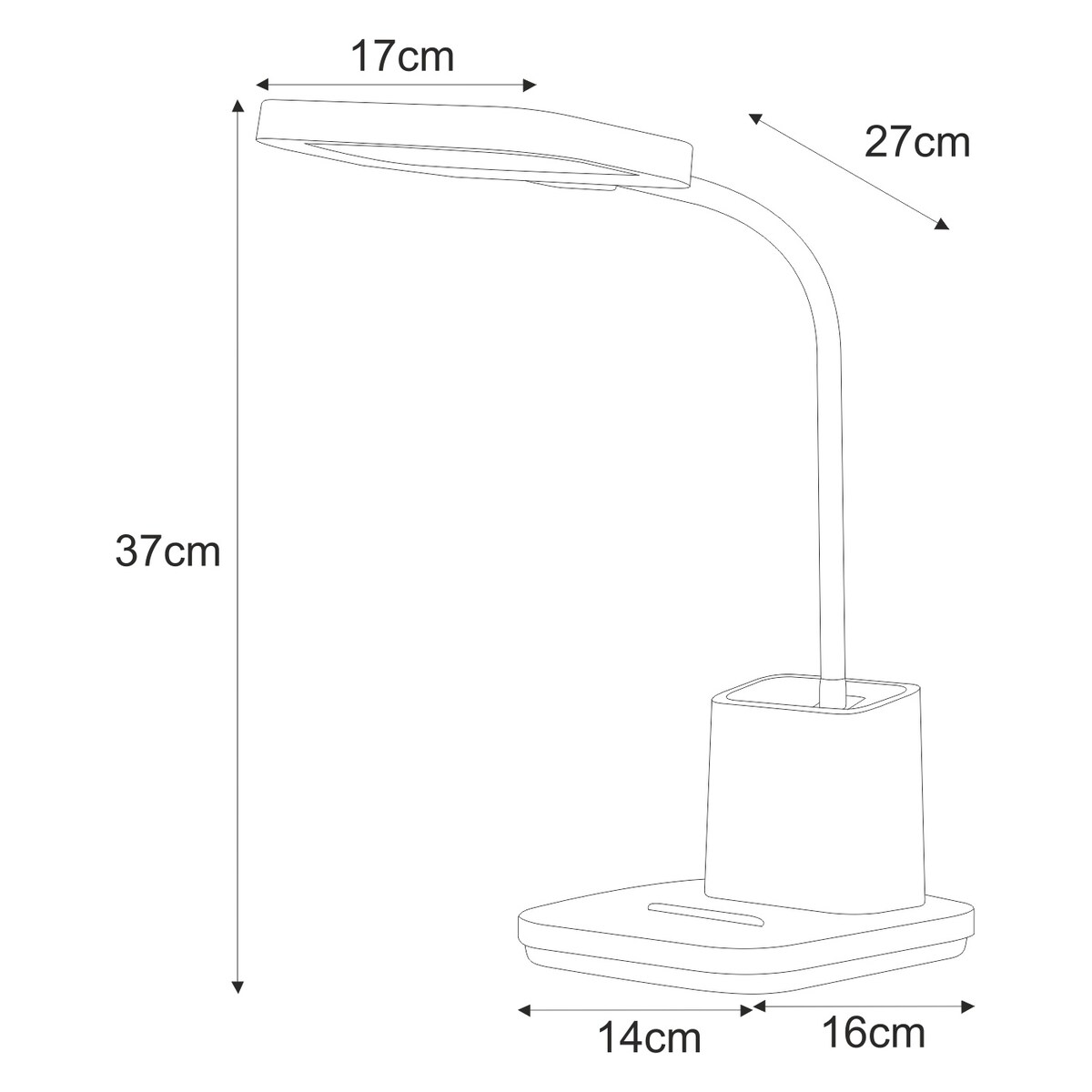 Lampka biurkowa K-BL1301 CZARNY z serii TOLA