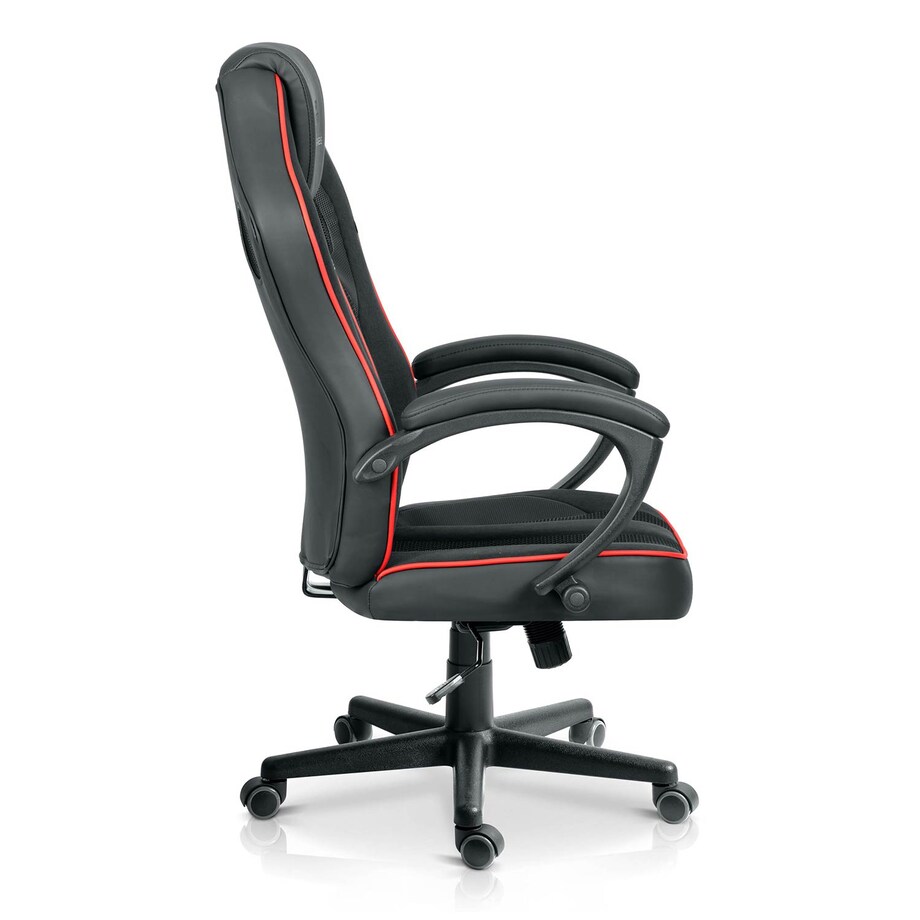 Fotel gamingowy obrotowy dla gracza Sofotel Master czarno-czerwony