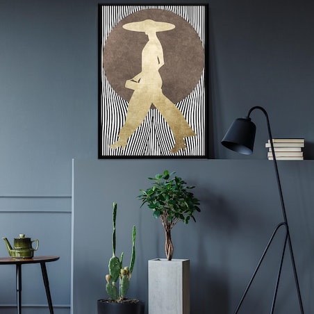 Poster Story, Plakat, Obraz - Modna Złota Kobieta, wymiary 21 x 30 cm