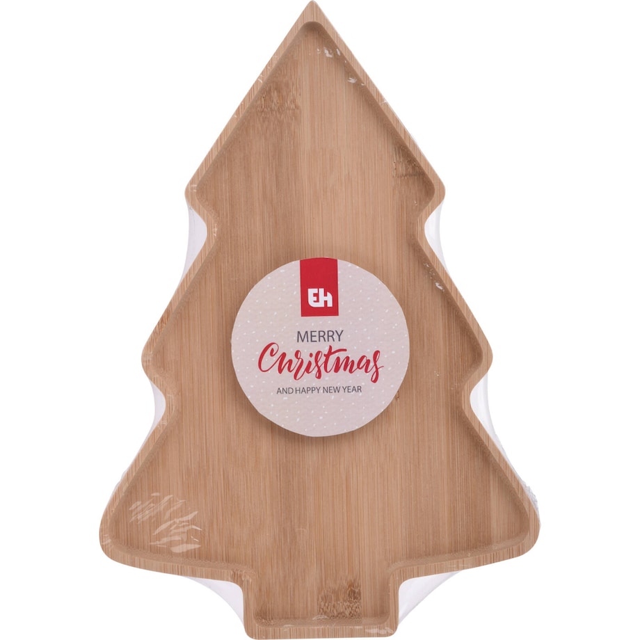 Talerz drewniany choinka XMAS