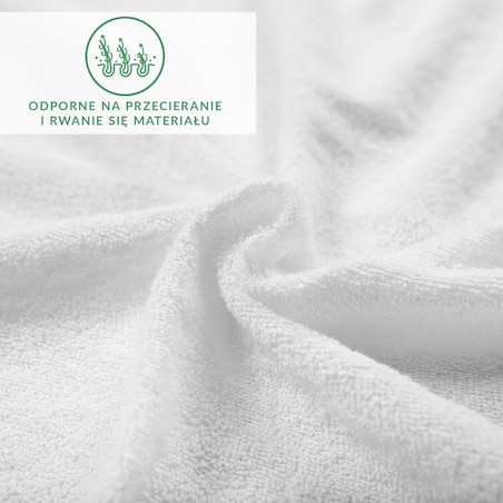 Prześcieradło z bawełny frotte z gumką 120x200 kolor biały PREMIUM