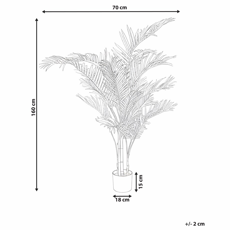 Sztuczna roślina ARECA PALM 160 cm Złoty
