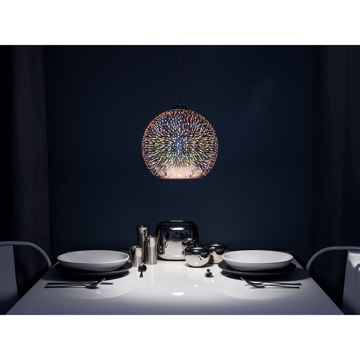 Lampa wisząca szklana miedziana SESSERA