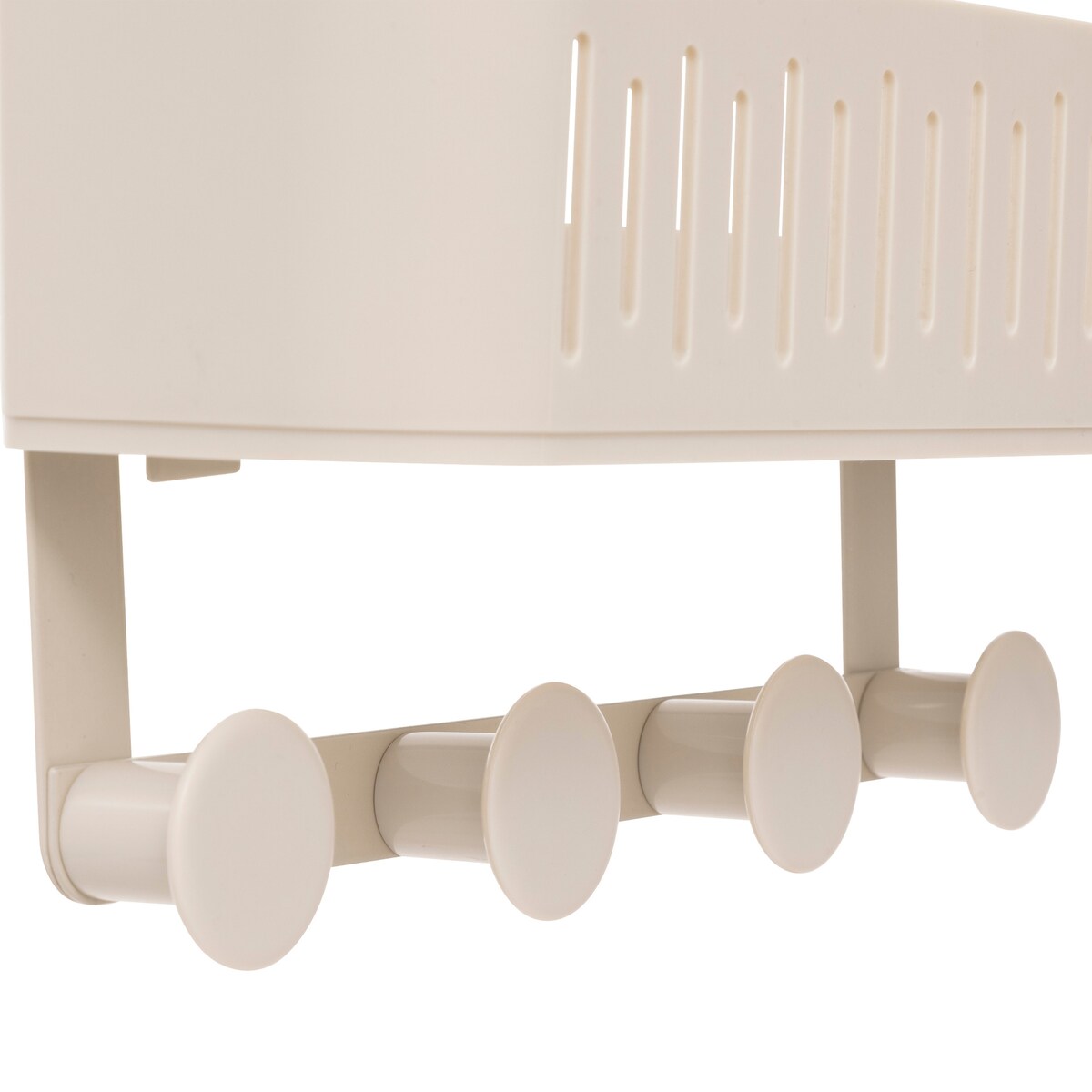 Półka prysznicowa bez wiercenia na drzwi kabiny EASY beżowa, 30 x 11,5 x 33,8 cm