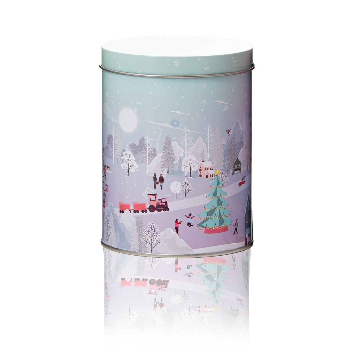 Puszka Na Ciastka Pierniki Herbatę Zestaw Świąteczna Boże Narodzenie Metalowe