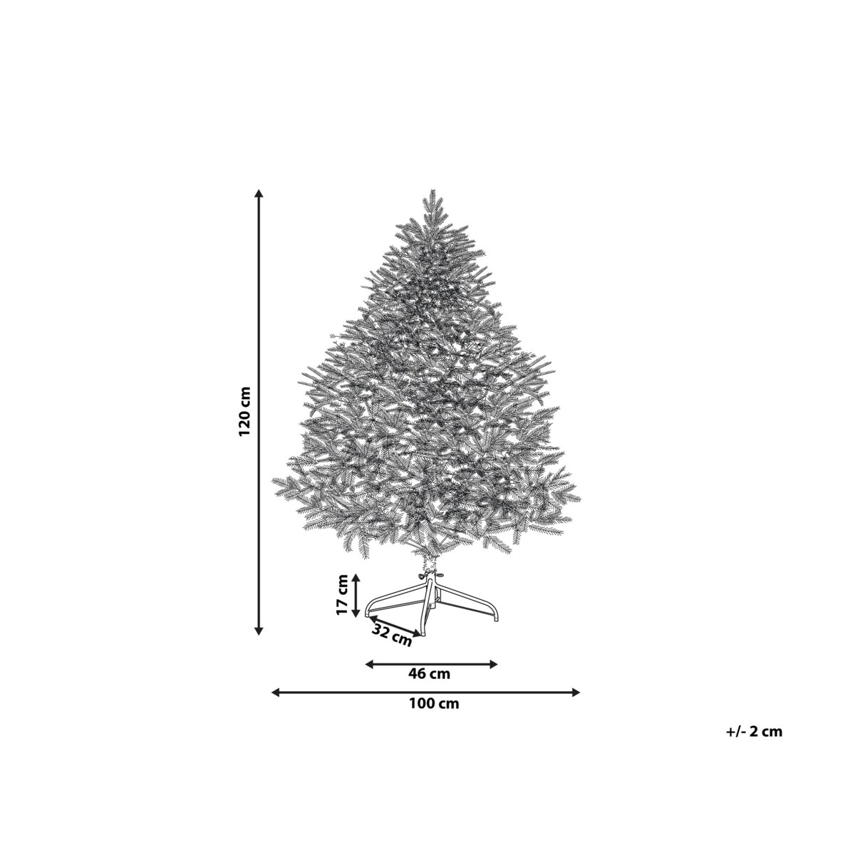Sztuczna choinka 120 cm różowa FARNHAM