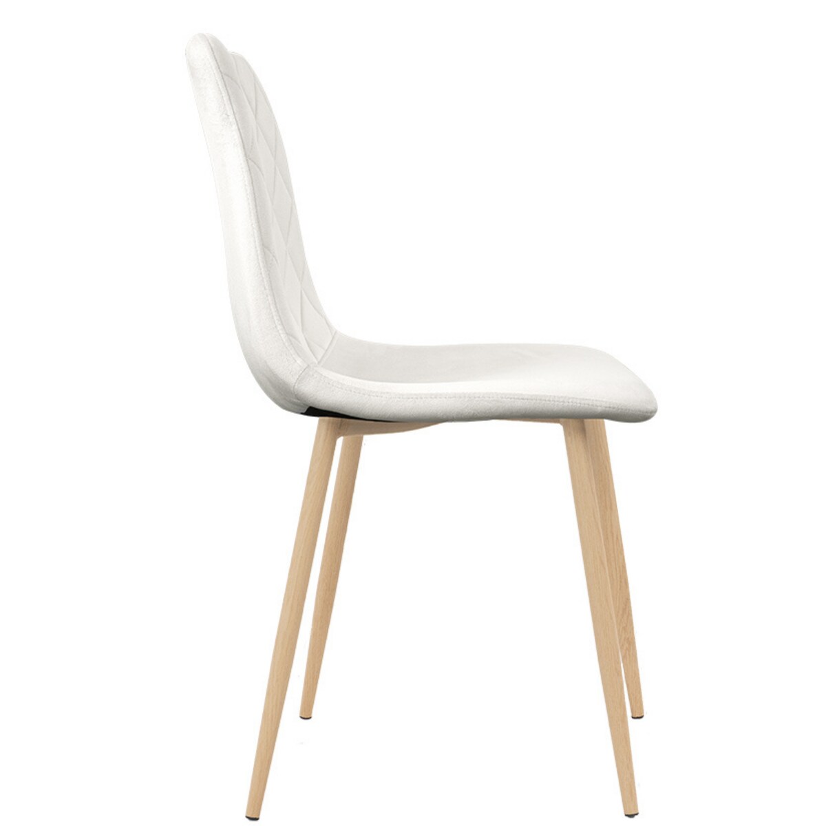 Krzesło tapicerowane welurowe do salonu kuchni jadalni velvet loft beżowe jasne nogi