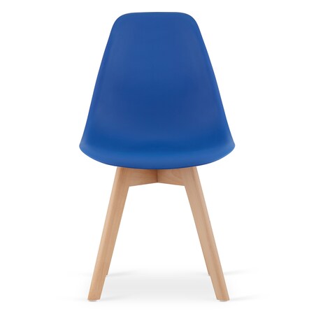 Krzesło do jadalni Kito Niebieskie, Nogi Naturalne 2 szt.