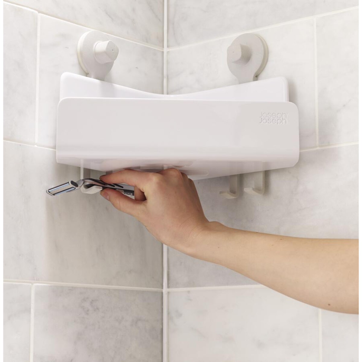 Zestaw 2 narożnych organizerów pod prysznic EasyStore, 22 x 18 x 26.5 cm, Joseph Joseph