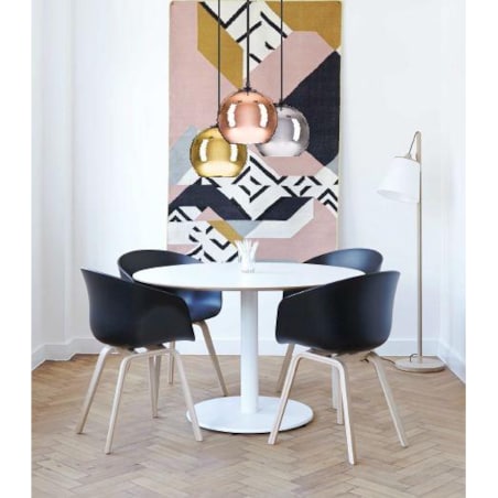 Lampa wisząca do salonu Glow ST-9021 COPPER Step kulista mirror miedziana