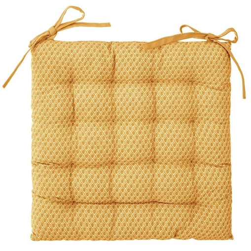 Poduszka na krzesło pikowana z wiązaniem OTTO, 37 x 37 cm